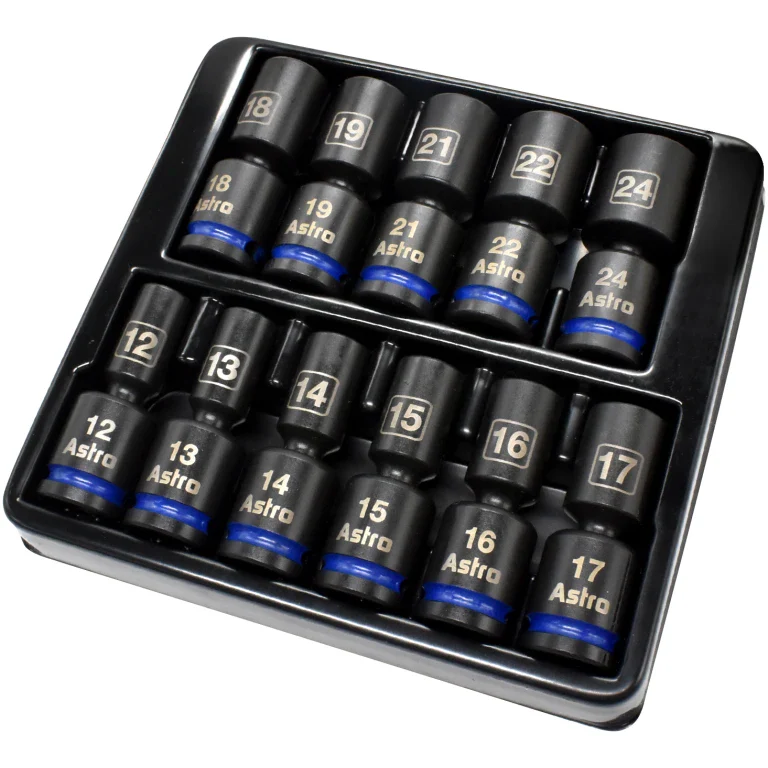 Astro Pneumatic 11-Piece 1/2″ Drive Mid-Length Pinless Universal Impact Sockets – Metric - Image 2