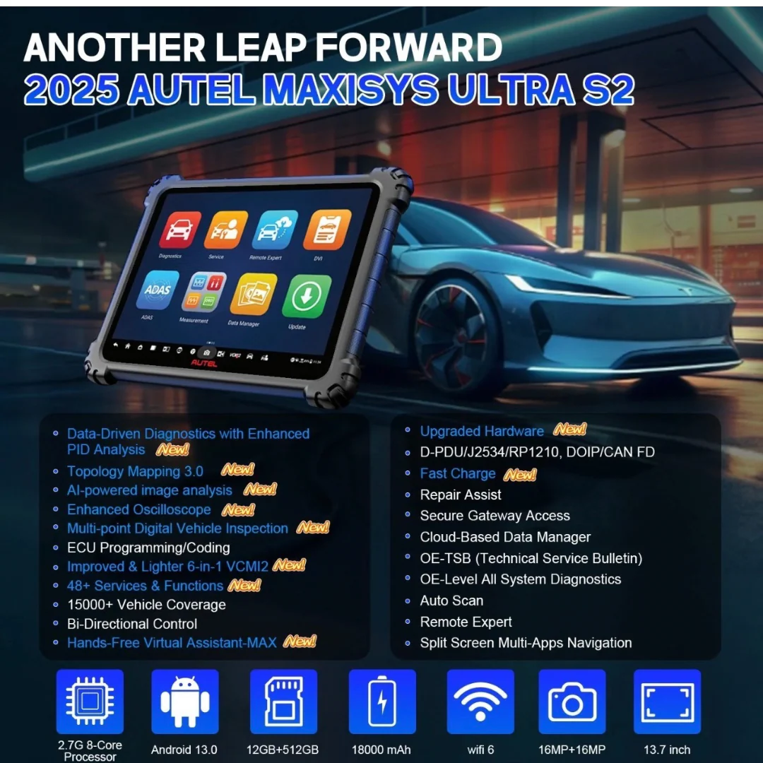 Autel MaxiSYS MS Ultra S2 (US Ver) | AUTEL Top-of-the-Line Diagnostic Scanner & VCMI 2 | US Version with Local Warranty & Support - Image 5