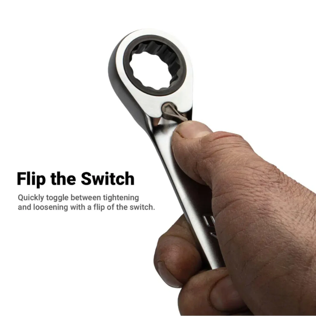 Capri Tools 120 Tooth Ultra Smooth Ratcheting Wrench Set METRIC (8-19 mm) - Image 5