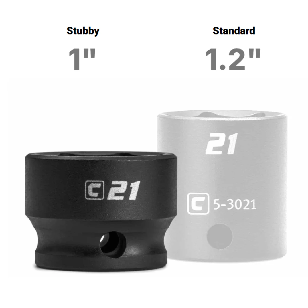 Capri Tools 3/8” Stubby Impact Socket Set SAE 5/16-1” - Image 3