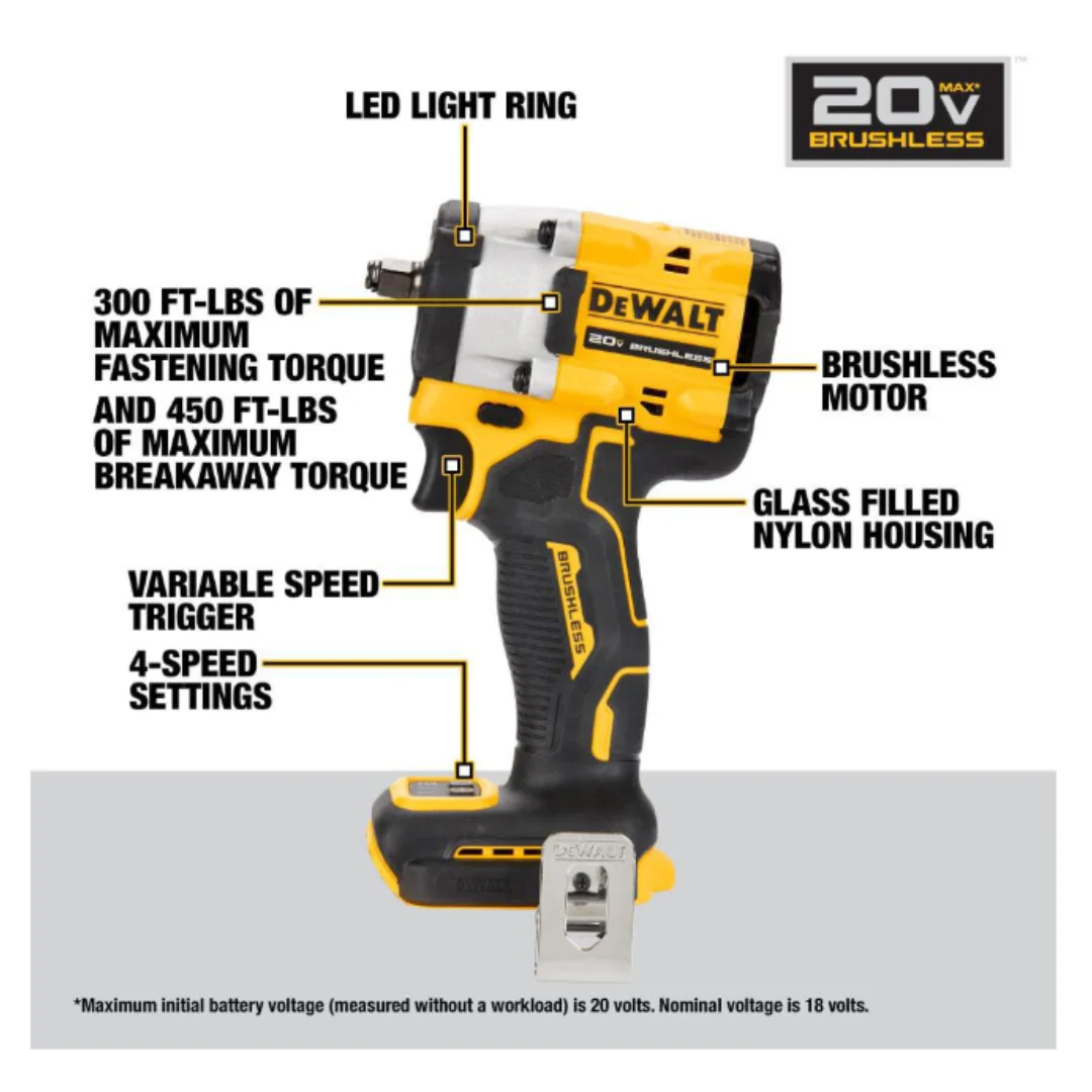 DeWalt 3/8" Atomic Impact Wrench  Bundle - Image 2