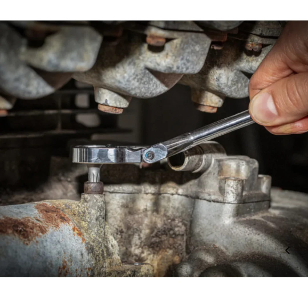 GripEdge 1/4" Drive Standard Flex Head 7/16 Hex Low Profile Dual Action Driver Ratchet - New Product - Image 2