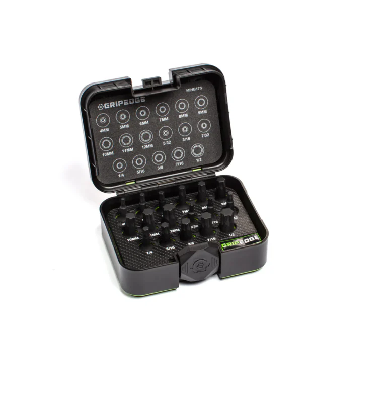 GripEdge | 17-PC RPT 3/8'' Drive Standard Metric & SAE Impact Hex Driver Set Part #MIHB17S - Image 3