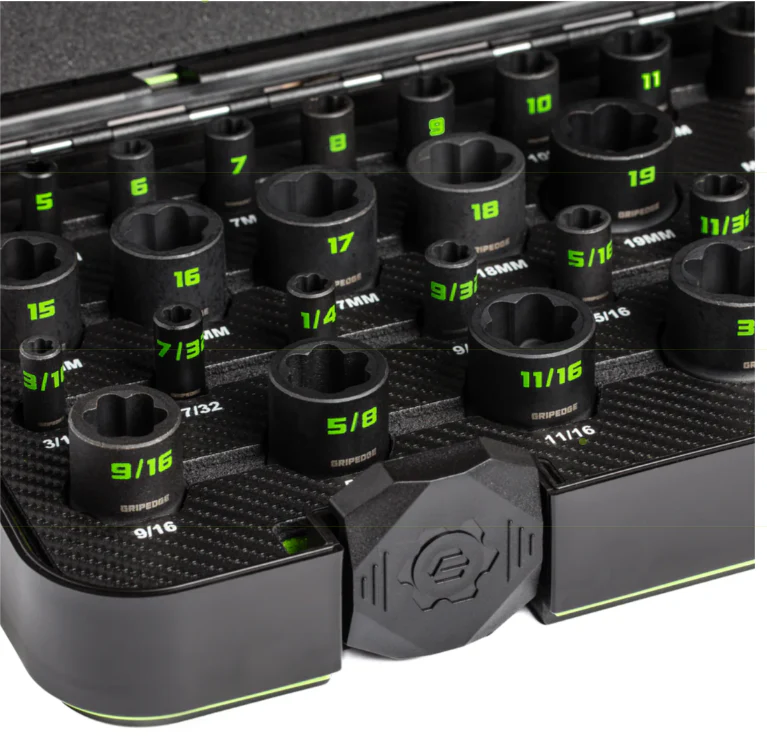 GripEdge 32 pc 1/4" & 3/8" Drive Metric & SAE Master Socket Extractor Set - Image 3