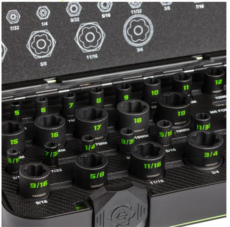 GripEdge 32 pc 1/4" & 3/8" Drive Metric & SAE Master Socket Extractor Set - Image 4
