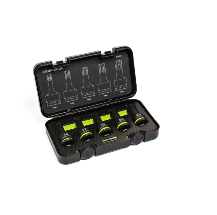 GRIPEDGE 5-PC - Impact Metric RPT Hex Bit Socket - 3/4" Drive Part #IHDM5S