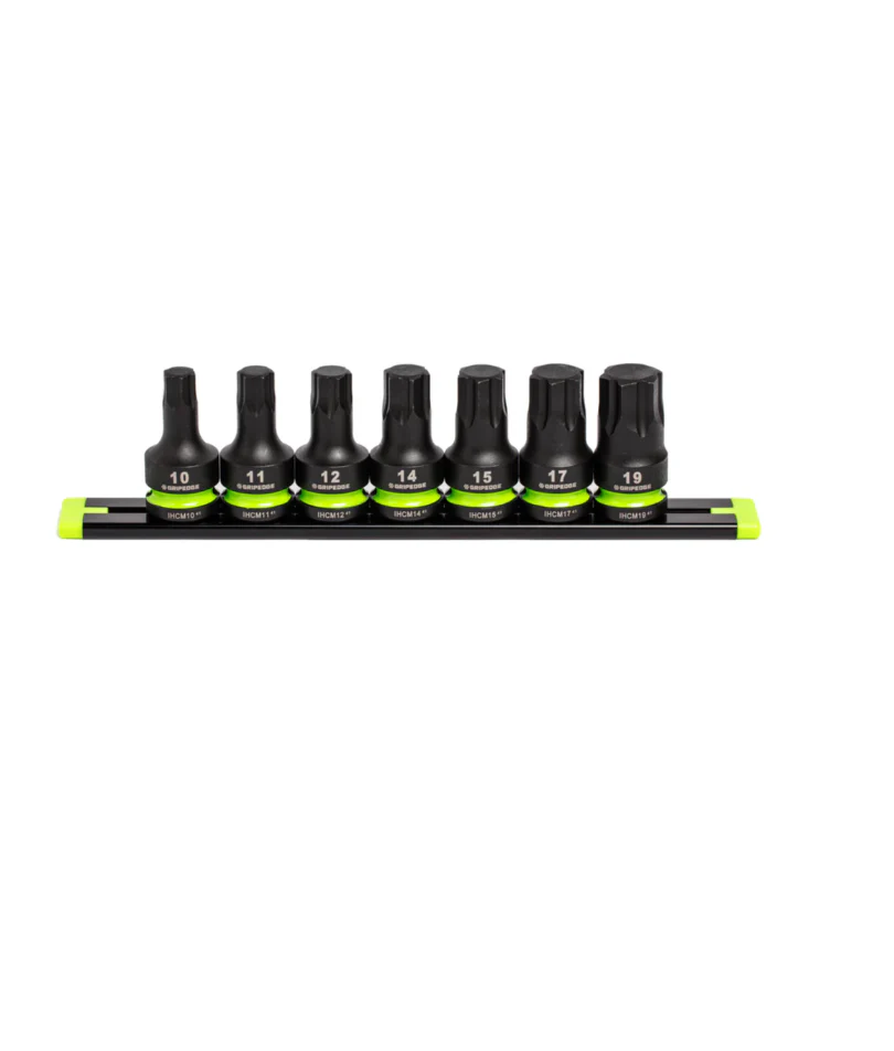 GRIPEDGE RPT Impact Hex Driver Set - 7-Pc 1/2’’ Drive Short Metric Part #IHCM7S