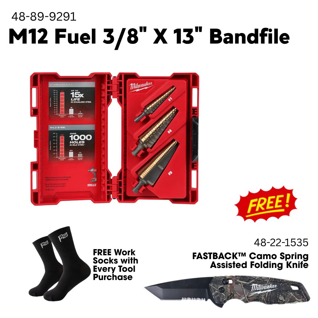 Milwaukee 3 Piece Cobalt Step Drill Bit Set ( #1  #4  #9)