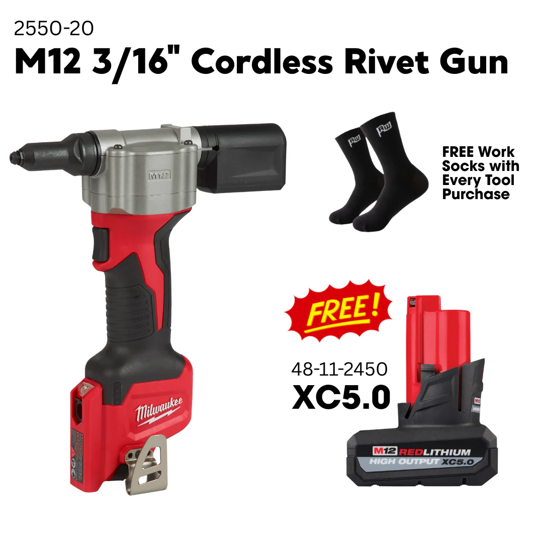Milwaukee M12 3/16" Cordless Rivet Gun