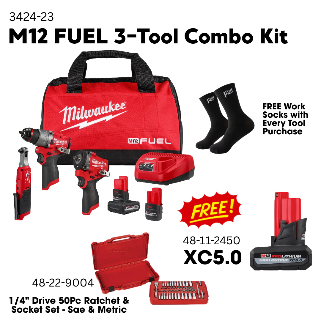 Milwaukee M12 FUEL 3-Tool Combo Kit
