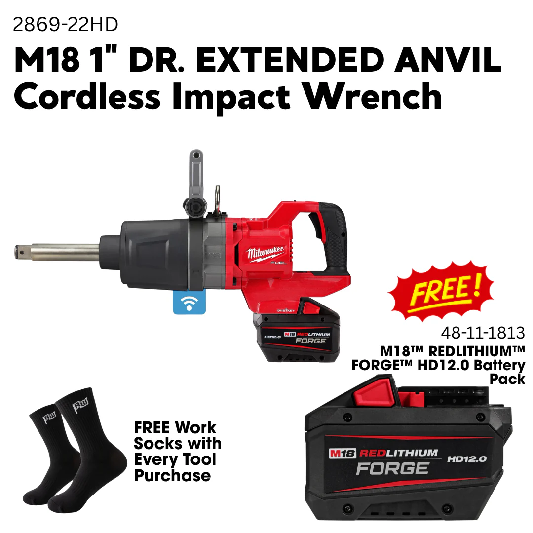 Milwaukee M18 1" Dr. Extended Anvil Cordless Impact Wrench