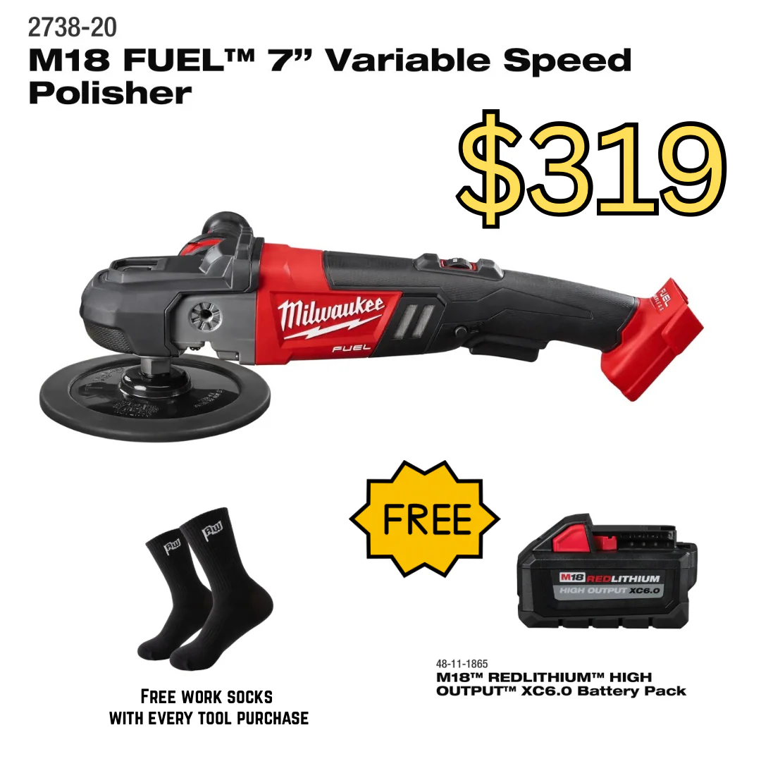 Milwaukee M18 7” Polisher