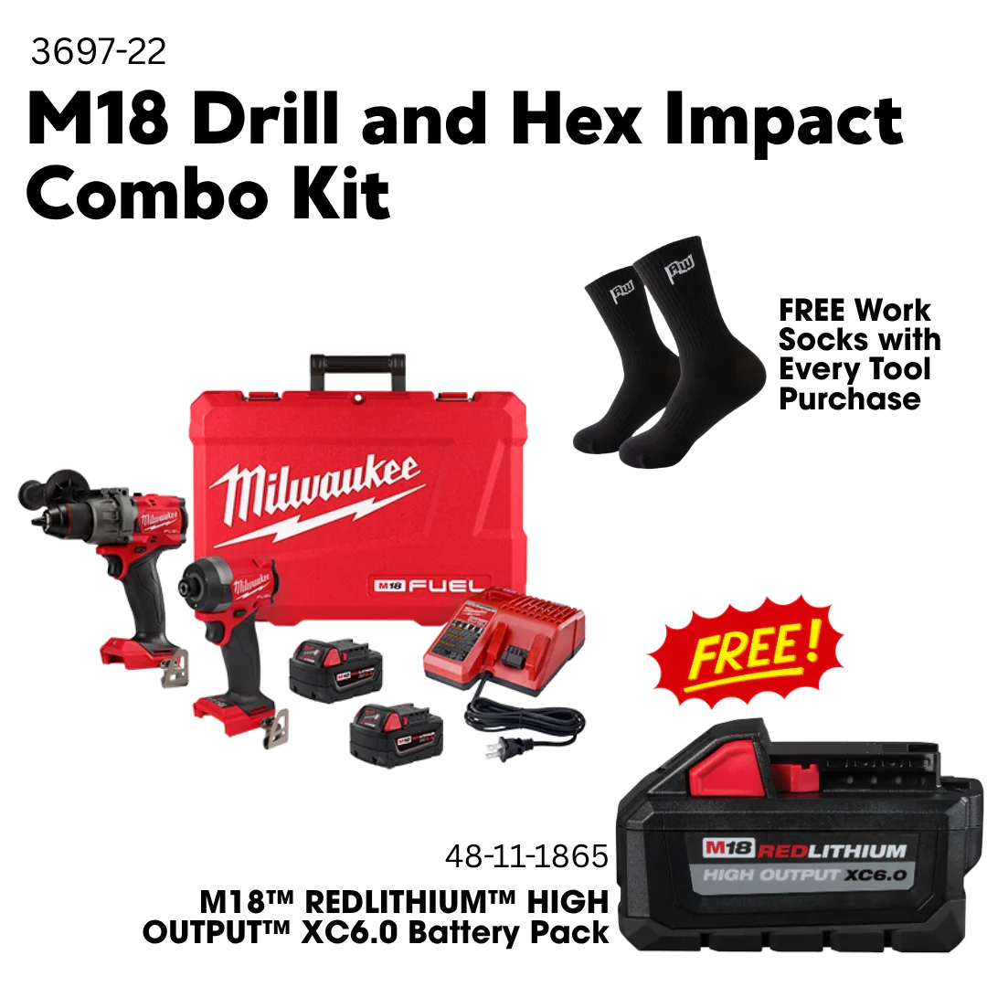 Milwaukee M18 Drill and Hex Impact Combo Kit