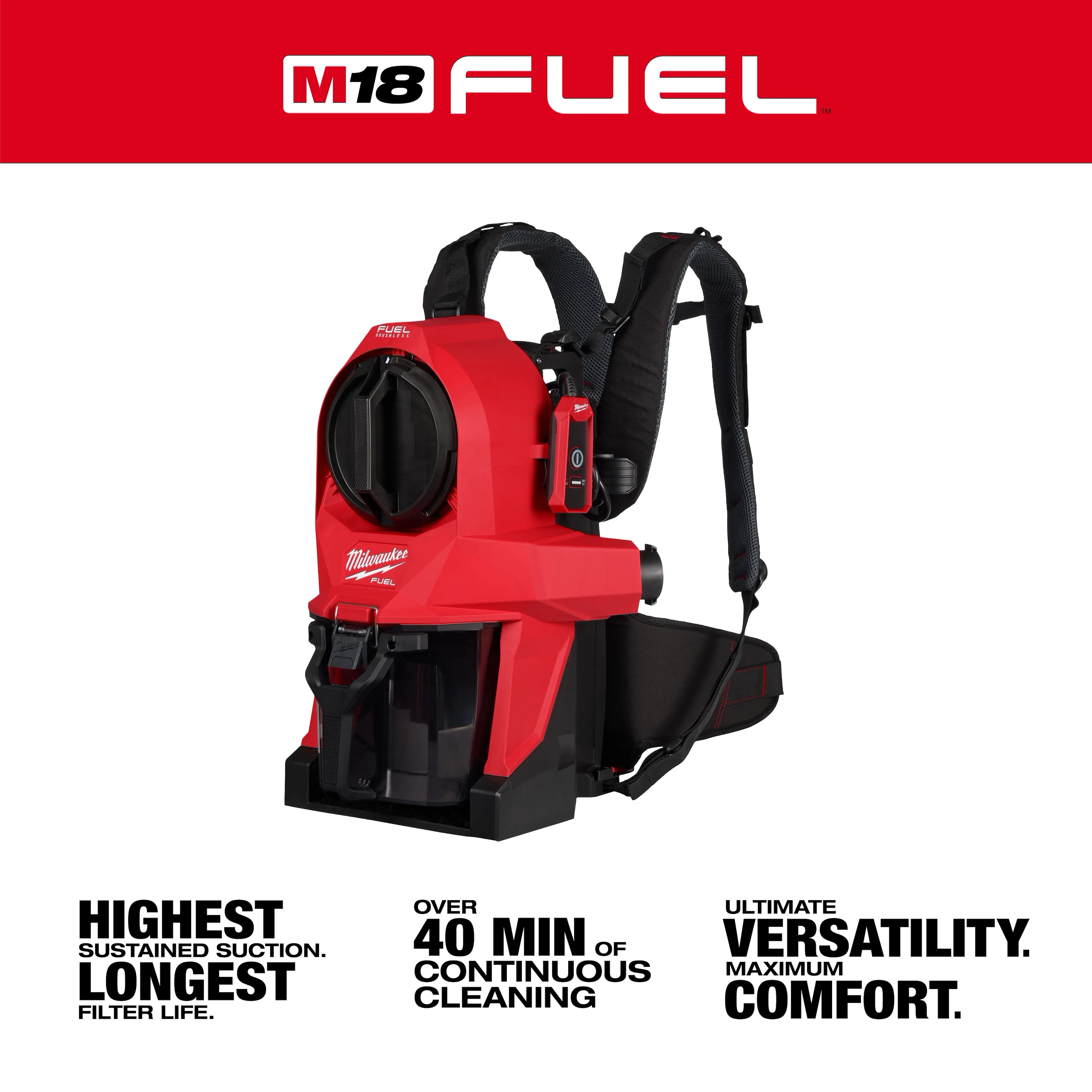 Milwaukee M18 Fuel 3-In-1 Backpack Vacuum - Image 3