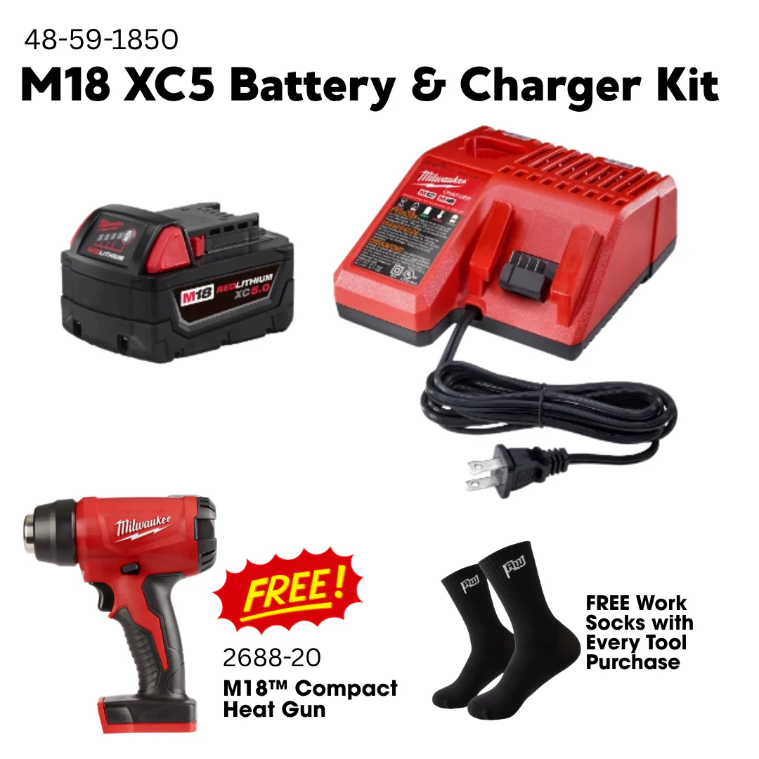 Milwaukee M18 XC5 Battery & Charger Kit