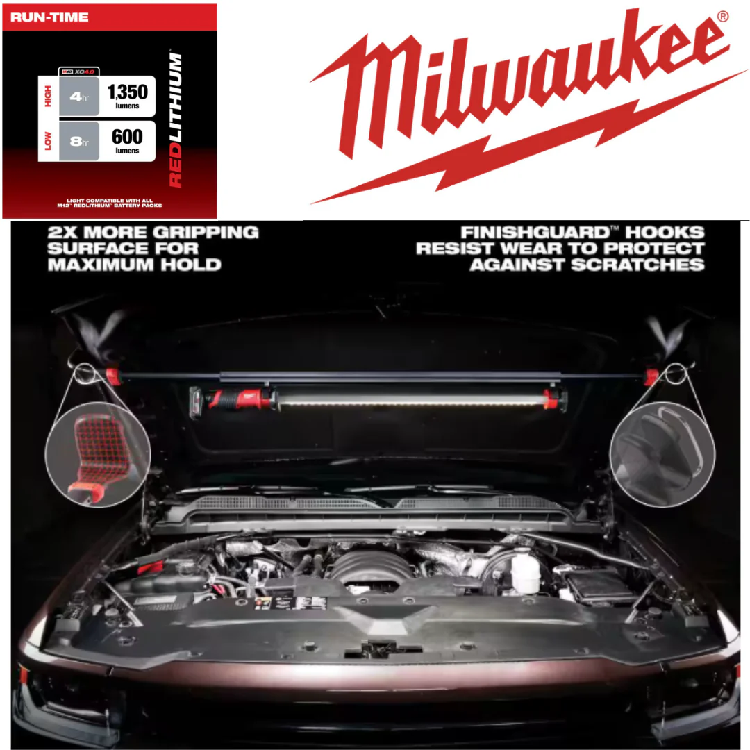 Milwaukee Tools M12 1350 Lumen Underhood LED Light - FREE M12 HIGH OUTPUT 2.5 BATTERY - Image 3