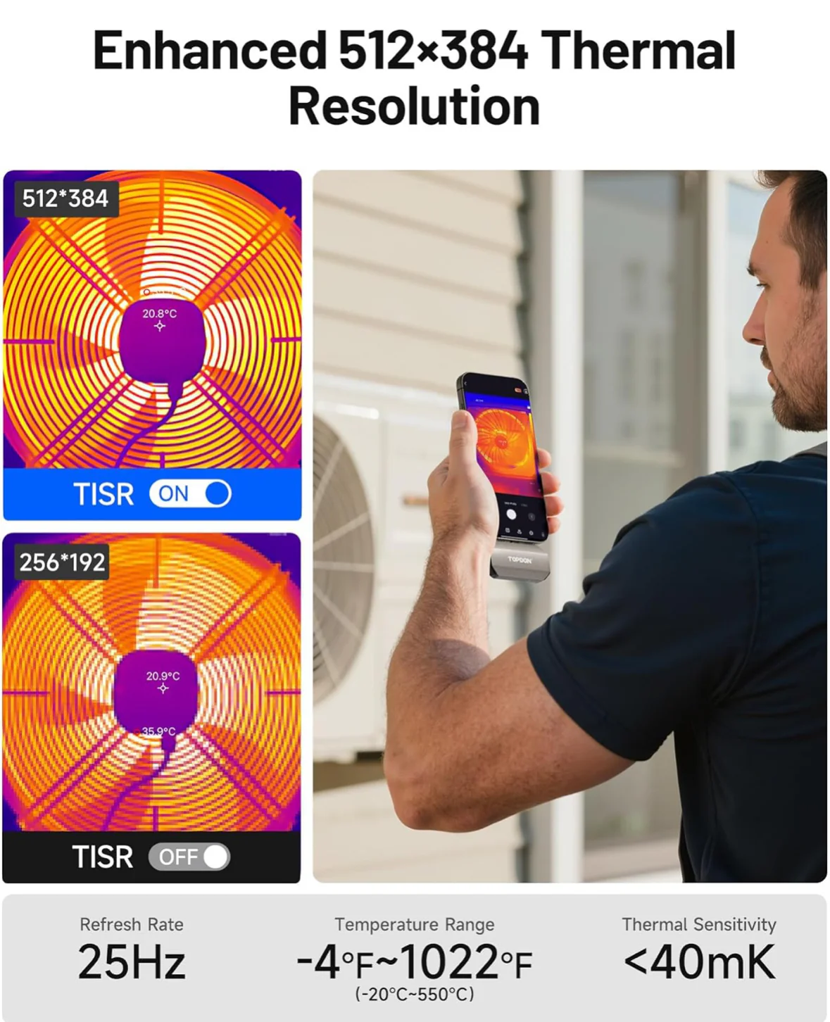 TopDon Thermal Imaging Camera for iOS & Android Type-C Devices - Image 3