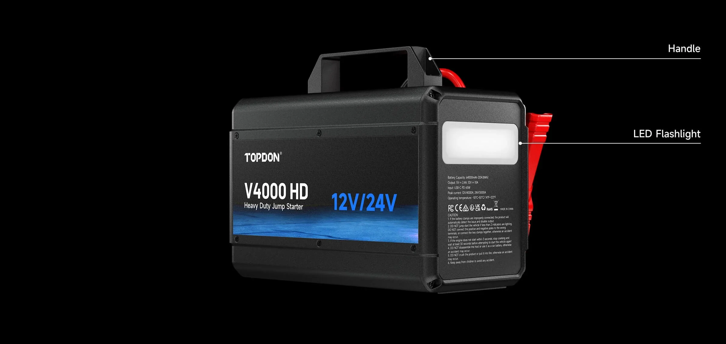 TOPDON V4000 HD One Jump Starter for All Your Heavy-Duty Needs - Image 4